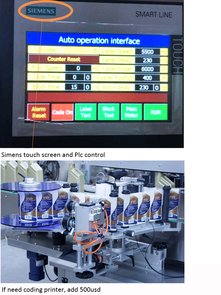 Ang Double Sids Bottle Awtomatikong Label na Presyo ng Machine