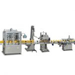 Buong awtomatikong flat bote drum screw sa pamamagitan ng pneumatic pampadulas na langis ng plastik na botelya ng solong head capping machine