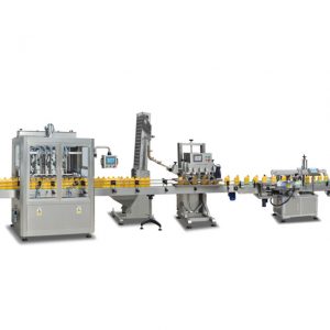 Buong awtomatikong flat bote drum screw sa pamamagitan ng pneumatic pampadulas na langis ng plastik na botelya ng solong head capping machine