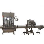 Table top peristaltic pump vial filing plugging at sealing machine